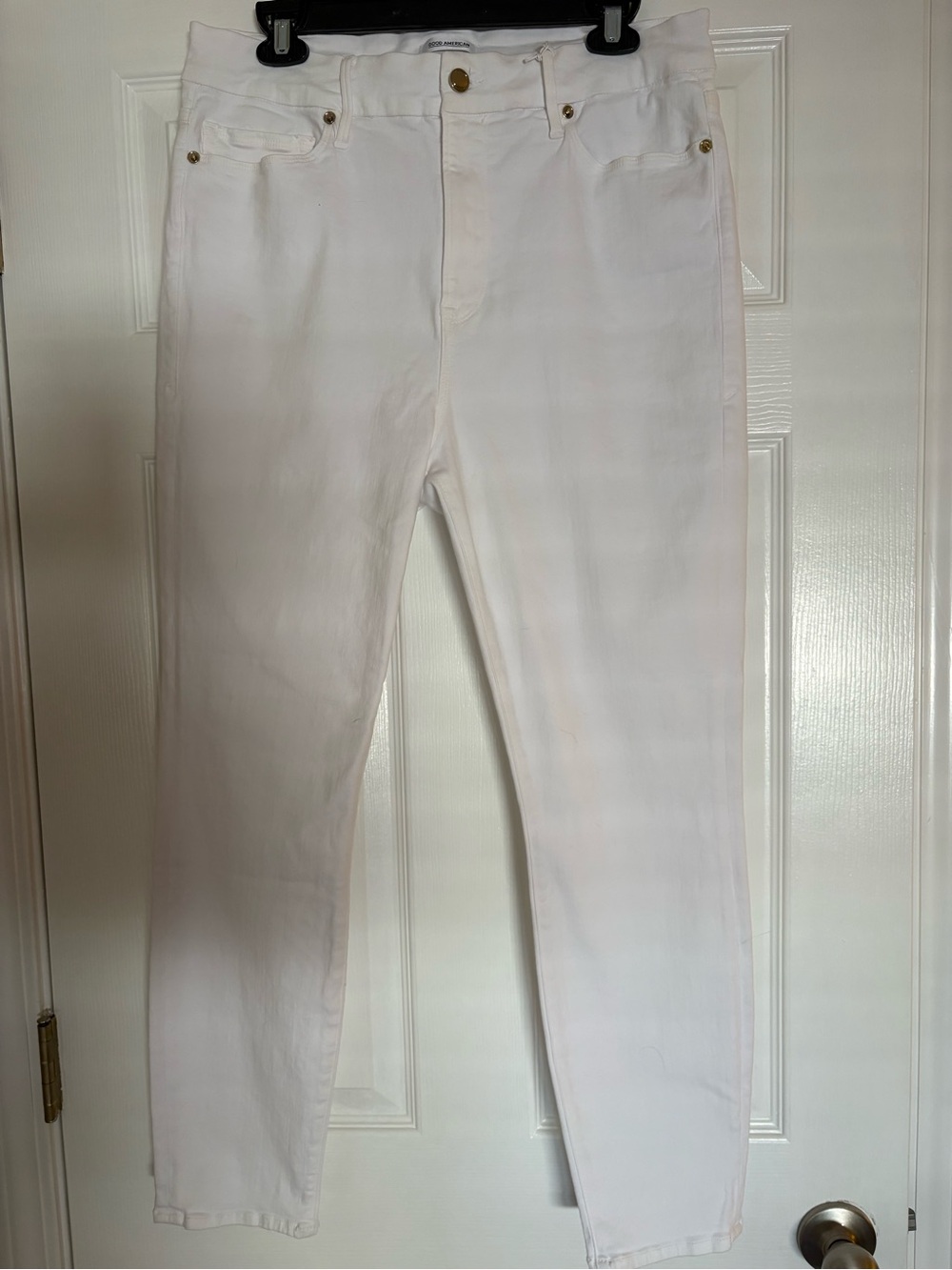 Good American High-Rise White Crop Jeans